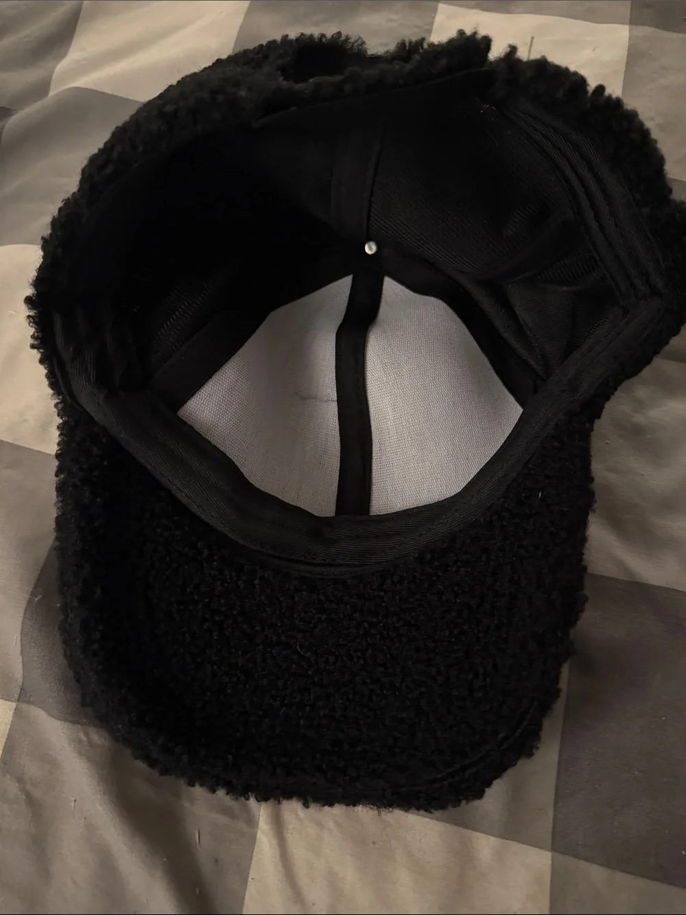Cozy Black Sherpa Cap for Women
